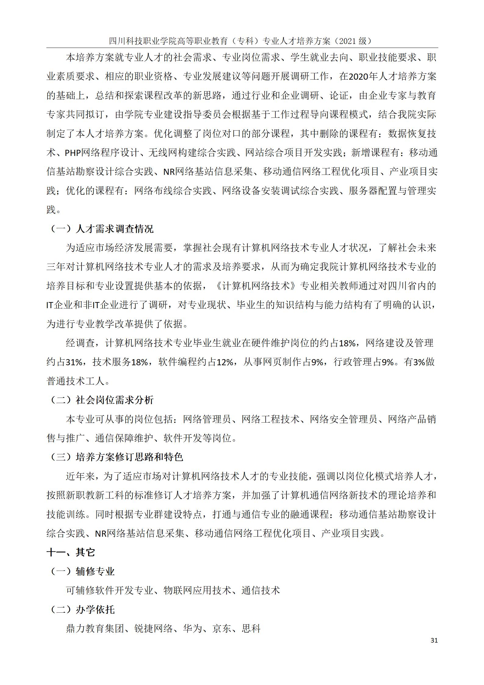 互联网学院 2021级人才培养方案(图31)